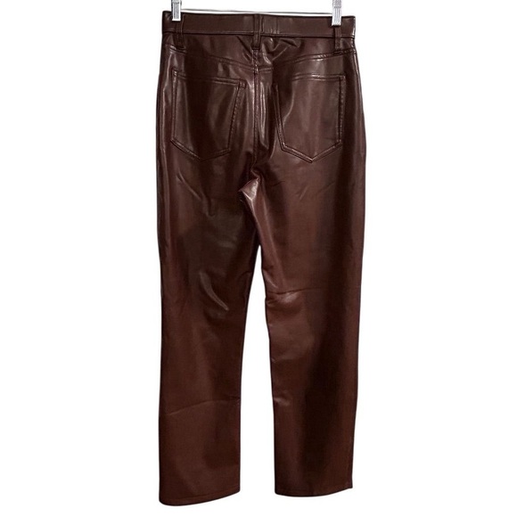 Abercrombie & Fitch Curve Love Vegan Leather 90s Relaxed size 8 Pants 29” waist - Picture 9 of 13